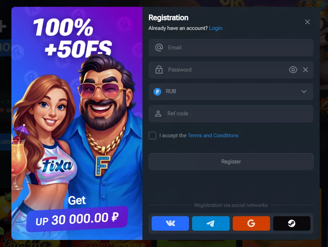 Fixa casino регистрация